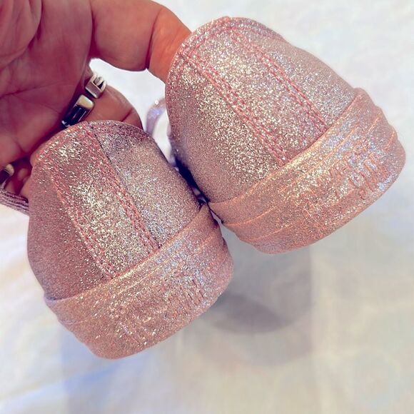 Converse Pink Glitter Athletic Shoes All Star Chuck’s Men’s 7 Women’s 9 - Picture 8 of 14